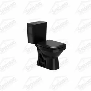 KIT COMPLETO VASO ACOPLADO MISTI PRETO C/ASSENTO - Sperandio