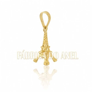 Pingente Exclusivo De Torre Eiffel Em Ouro Amarelo 18k