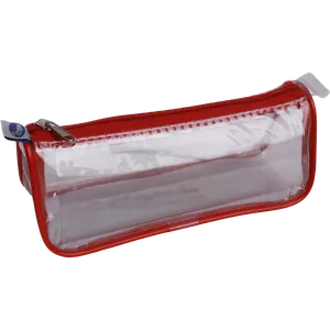 ESTOJO CANOA TRANSP VERMELHO 161 - 161 - Estojos Zum