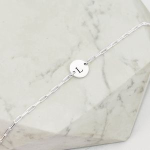 Pulseira Medalha P Fixa Personalizada Folheado em Prata 925
