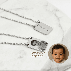 Colar Escapulário Personalizado Aço Inoxidável