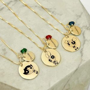 Kit 3 Colares Meninas Super Poderosas - Folheado em Ouro 18k