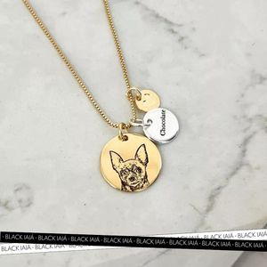 Colar Medalha M + P Personalizada Mix de Banhos