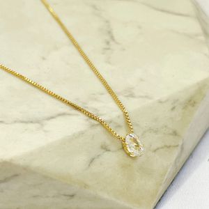 Colar Ponto de Luz Folheado em Ouro 18k