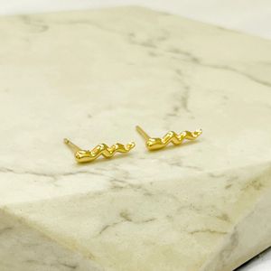 Brinco Snake Folheado em Ouro 18k