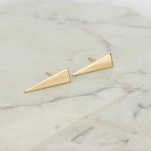 Brinco Triângulo Folheado a Ouro 18k