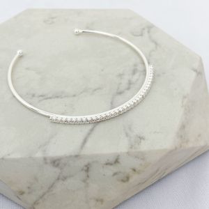 Bracelete Cravejado Folheado em Prata 925