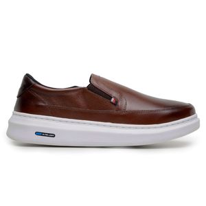 Sapatenis Mocassim Masculino Leve Confortável Em Couro 100% Legitimo Parra Boots - Havana
