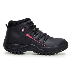 Bota Feminina Adventure Adulto Infantil Confortável Antiderrapante Parra Boots - Black/Pink