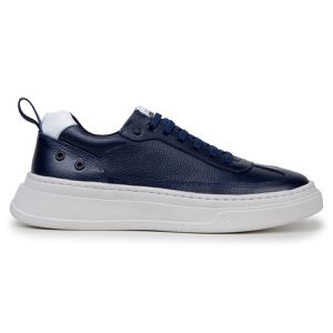 Sapatenis Masculino 100% Couro Legitimo Moderno Confortável Casual 5800 - Azul