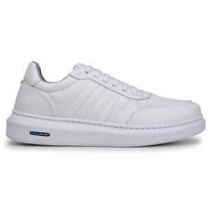 Sapatenis Moderno Detalhado Masculino Em Couro 100% Legitimo Leve Confortável Parra Boots - Branco