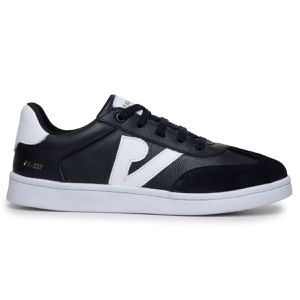 Sapatenis Feminino 100% Couro Legitimo Moderno Confortável Detalhado PX-337 - Preto/Branco