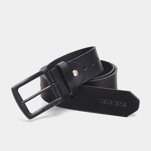 Cinto de Couro Soleta Preto Fivela Preto