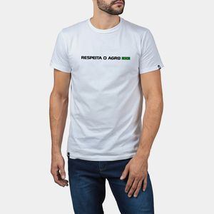 Camiseta Masculina Respeita o Agro Veterano Branco