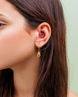 Brinco Gota D'Água Dourado - Tarcia Carine Semi Jóias & Acessórios