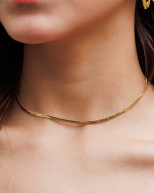 Choker Fita Dourada - Tarcia Carine Semi Jóias & Acessórios