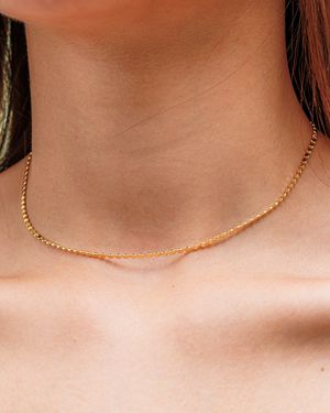 Choker Bola Achatada Dourada - Tarcia Carine Semi Jóias & Acessórios