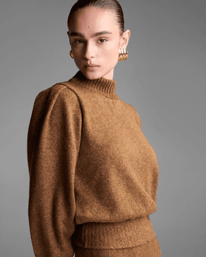 Blusa Noruega Marrom Cognac