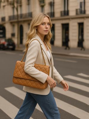 Bolsa de Couro Griffazzi Caramelo