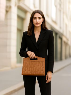 Bolsa de Couro Griffazzi Ombro Caramelo