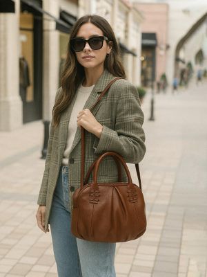 Bolsa de Couro Griffazzi Marrom