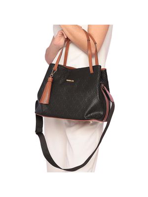 Bolsa de Camurça Texturizada Griffazzi Preta