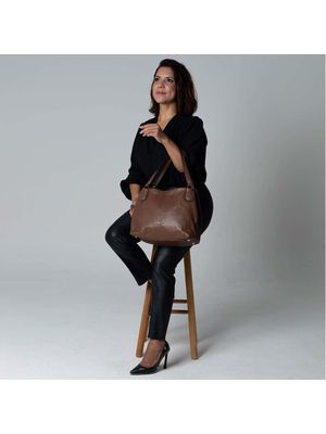 Bolsa de Couro Griffazzi Marrom