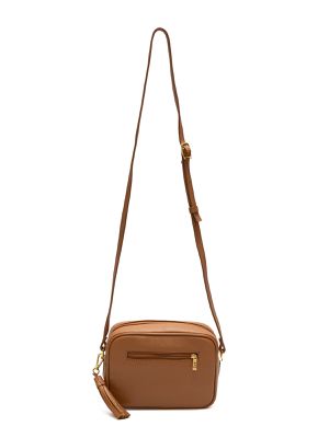 Bolsa de Couro Griffazzi Tranversal Caramelo