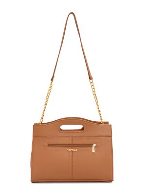 Bolsa de Couro Griffazzi Ombro Caramelo
