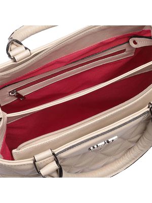 Bolsa Estruturada de Couro Griffazzi Marfim