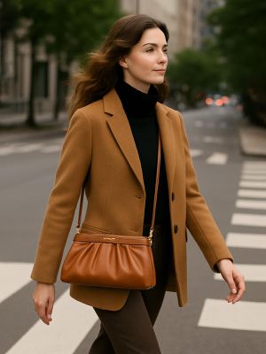 Bolsa de Couro Griffazzi Caramelo