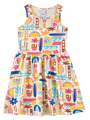 Vestido Regata Menina Beatriz Creme Malw... - A Japonesa Franca Oficial