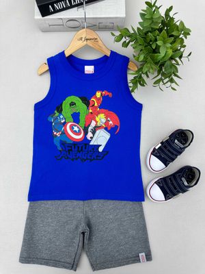 Conjunto Regata Menino Vingadores Azul M... - A Japonesa Franca Oficial