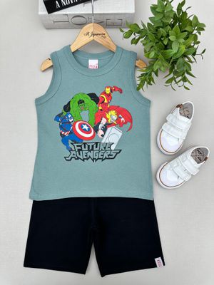 Conjunto Regata Menino Vingadores Verde ... - A Japonesa Franca Oficial