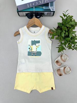 Conjunto Regata Menino Bichos Creme Malw... - A Japonesa Franca Oficial