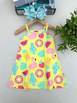 Vestido Alcinha Menina Luiza Amarelo Kyl... - A Japonesa Franca Oficial