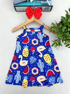 Vestido Alcinha Menina Luiza Azul Kyly ... - A Japonesa Franca Oficial