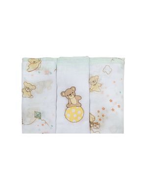 Kit Fralda Estampada 63x63cm 3 unid - Pa... - A Japonesa Franca Oficial