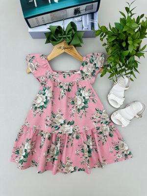 Vestido Manga Curta Menina Aurora Rose M... - A Japonesa Franca Oficial