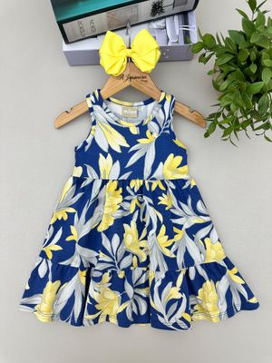 Vestido Regata Menina Cecília Azul Marin... - A Japonesa Franca Oficial