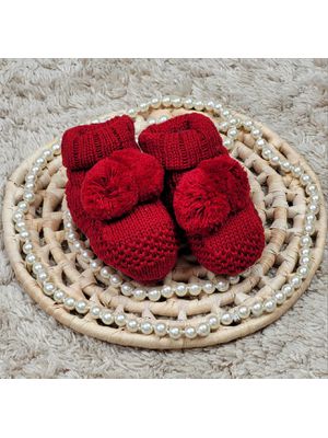 Sapatinho De Tricot Com Pompom Rn - Mund... - A Japonesa Franca Oficial