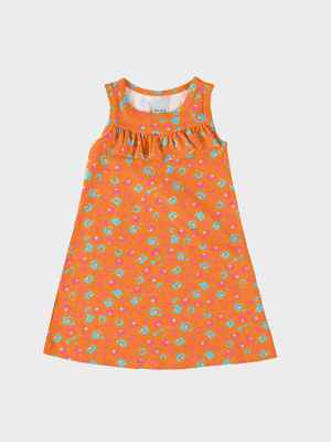 Vestido Regata Menina Babados Laranja Ma... - A Japonesa Franca Oficial