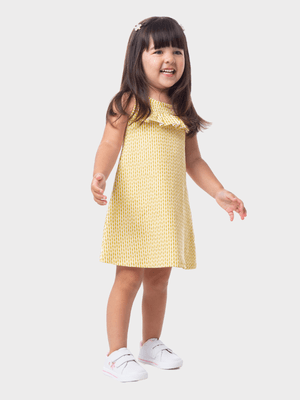 Vestido Regata Menina Babados Amarelo Ma... - A Japonesa Franca Oficial