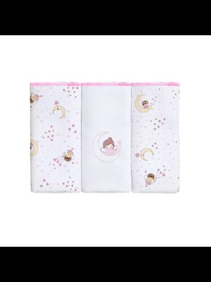 Kit Fralda Estampada 63x63cm 3 unid - Pa... - A Japonesa Franca Oficial