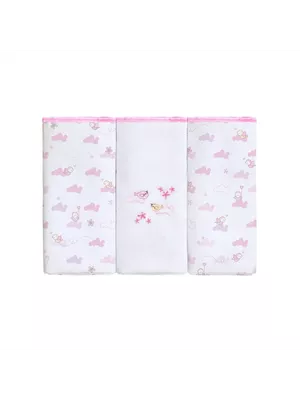 Kit Fralda Estampada 63x63cm 3 unid - Pa... - A Japonesa Franca Oficial