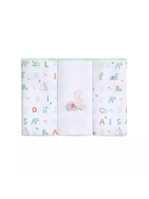 Kit Fralda Estampada 63x63cm 3 unid - Pa... - A Japonesa Franca Oficial