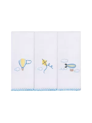 Kit Paninho De Boca Bordada 32x32cm 3 un... - A Japonesa Franca Oficial