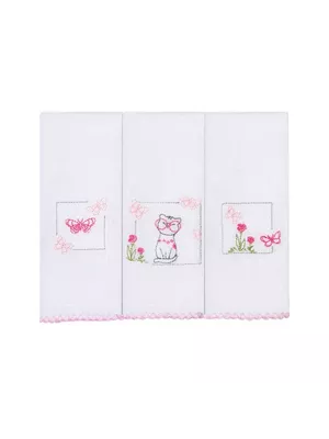 Kit Paninho De Boca Bordada 32x32cm 3 un... - A Japonesa Franca Oficial