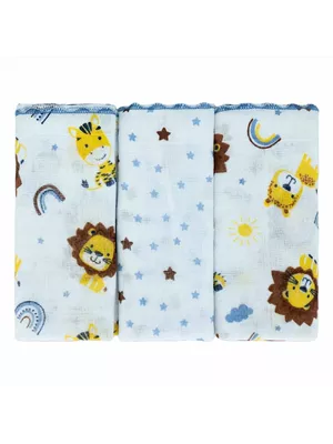 Fralda de Boca Estampada 68x70cm 3 Unida... - A Japonesa Franca Oficial