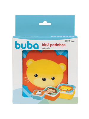 Kit 3 Potinhos Animal Fun - Buba - 11383 - A Japonesa Franca Oficial